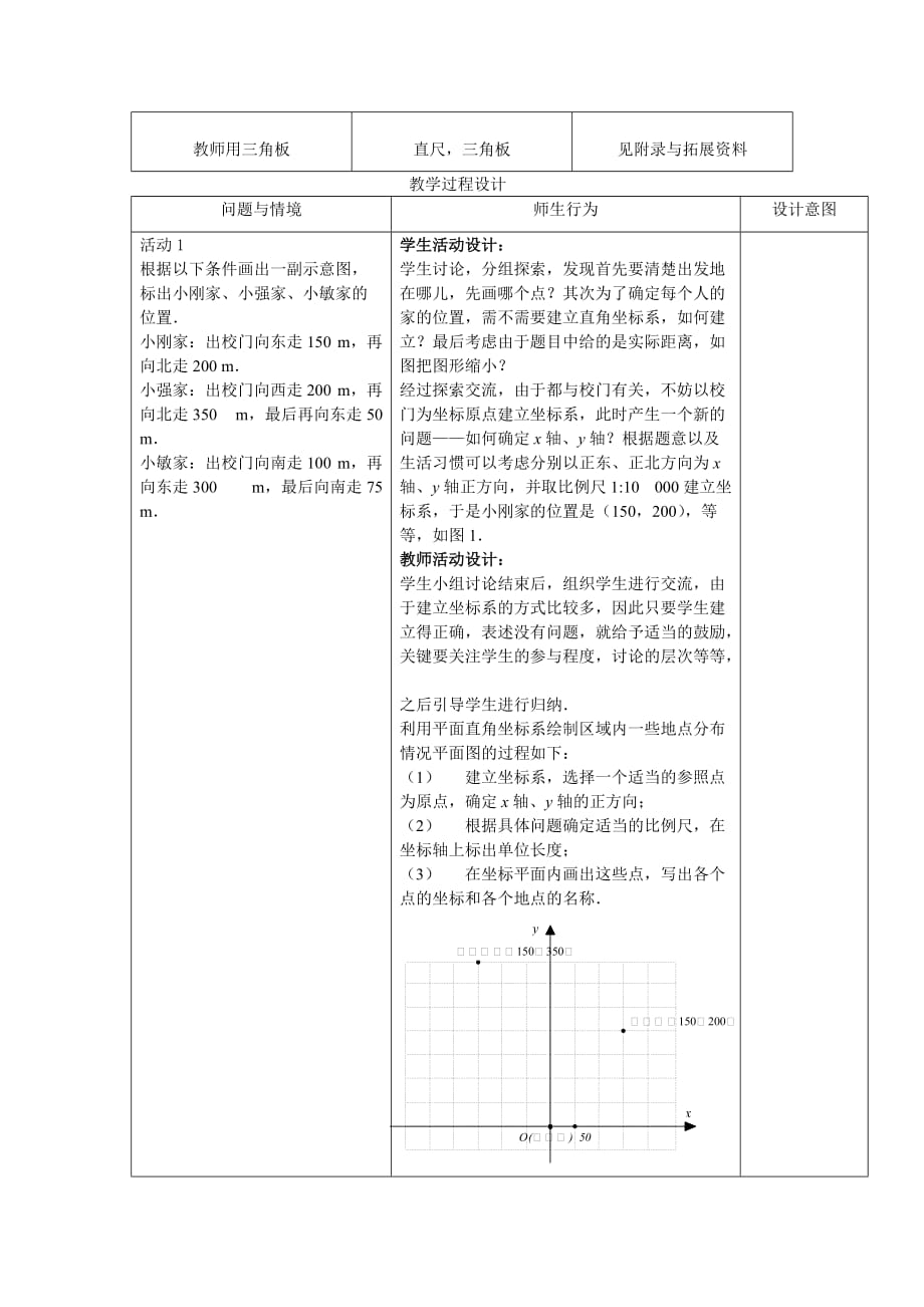 数学人教版七年级下册第七章 平面直角坐标系数学活动_第2页