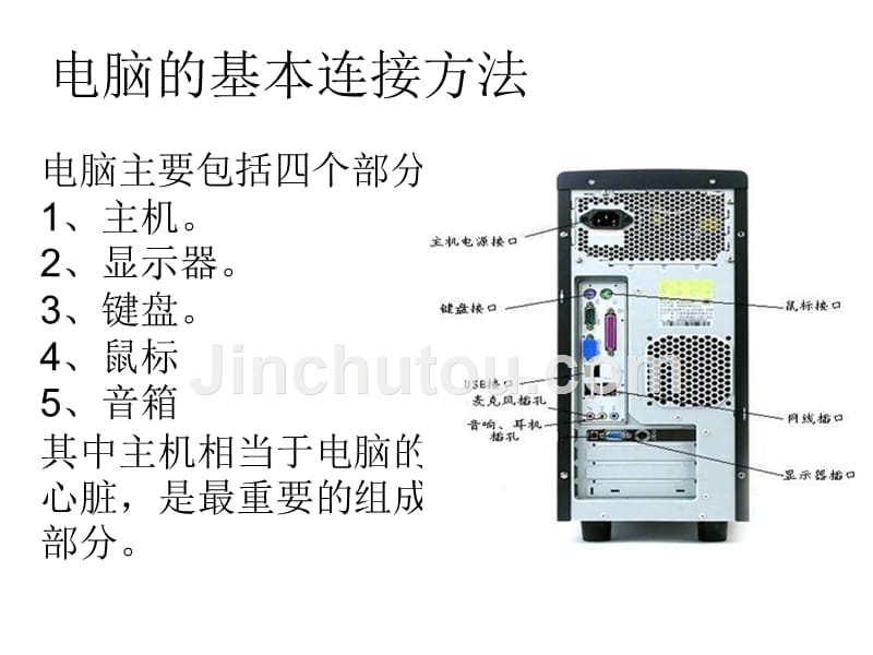 电脑的基本连接方法资料_第1页