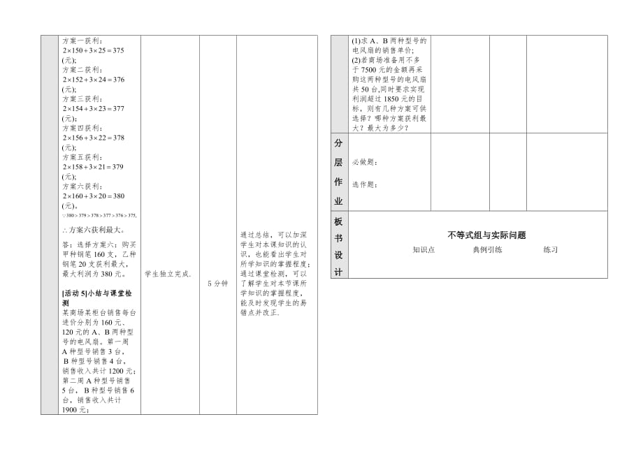 数学人教版七年级下册不等式组与实际问题_第4页