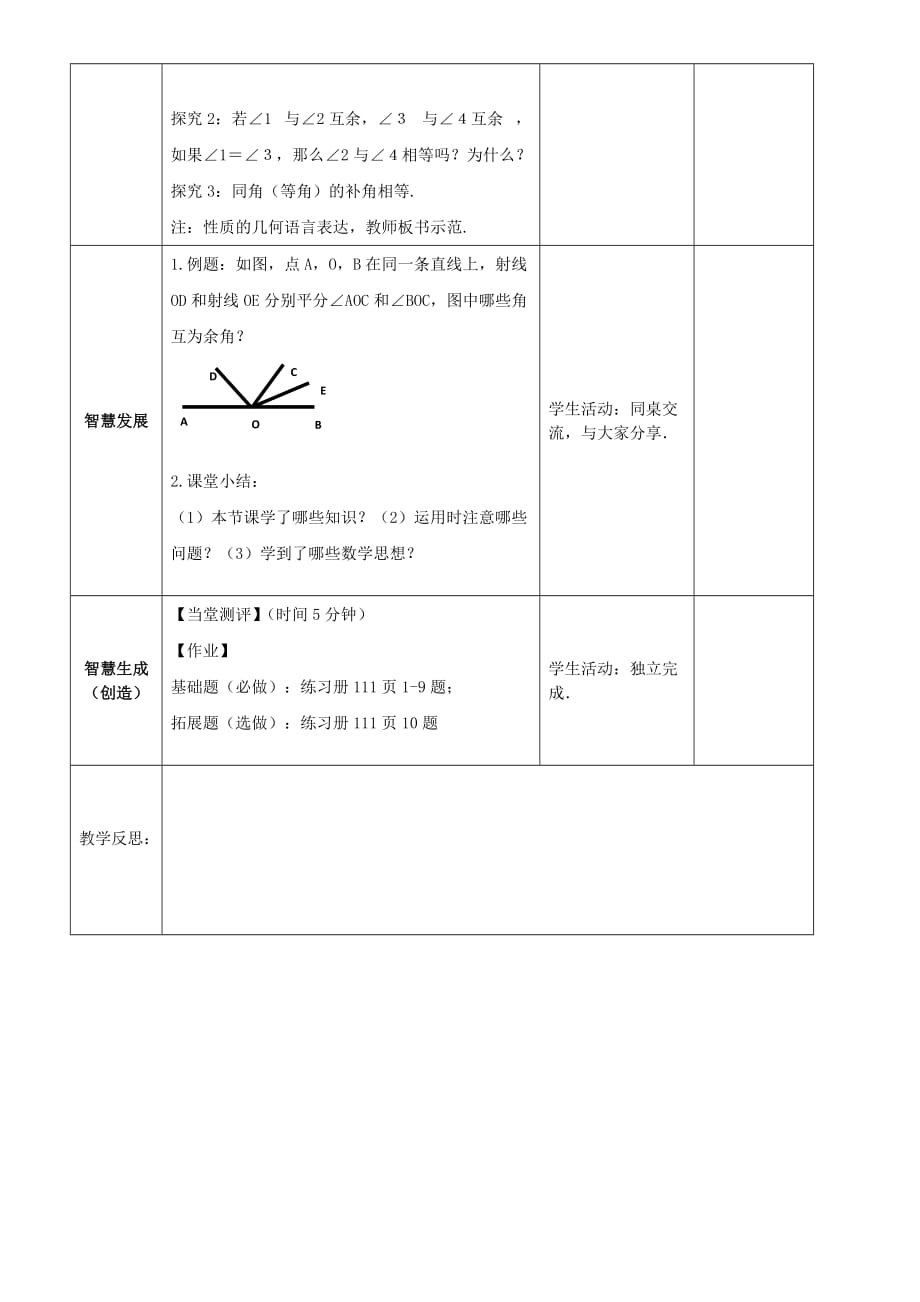 数学人教版七年级上册余角和补角（1）_第2页