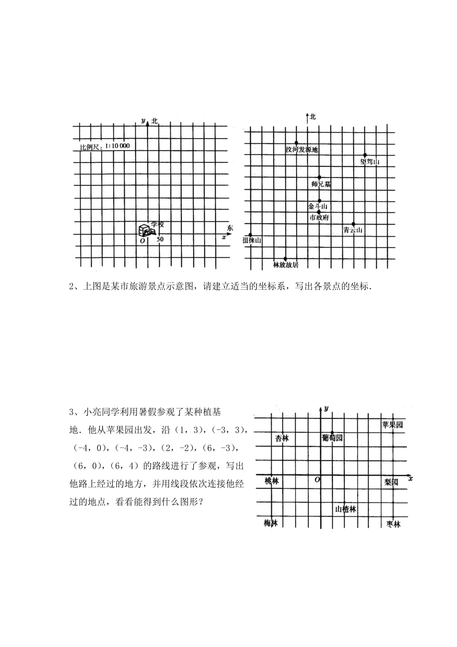 数学人教版七年级下册用坐标表示地理位置_第2页