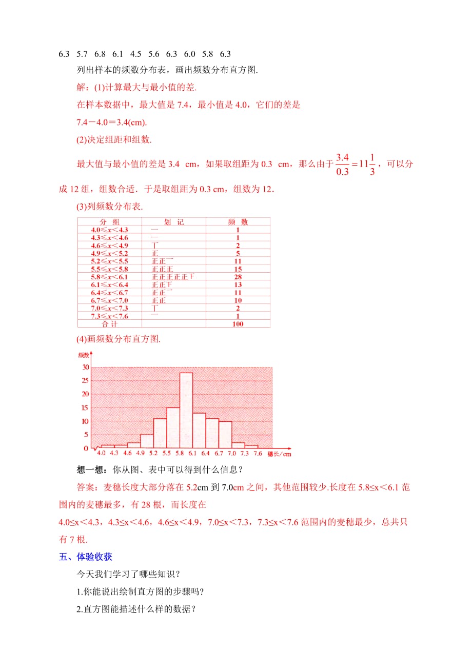 数学人教版七年级下册直方图——利用频数分布直方图分析数据_第4页