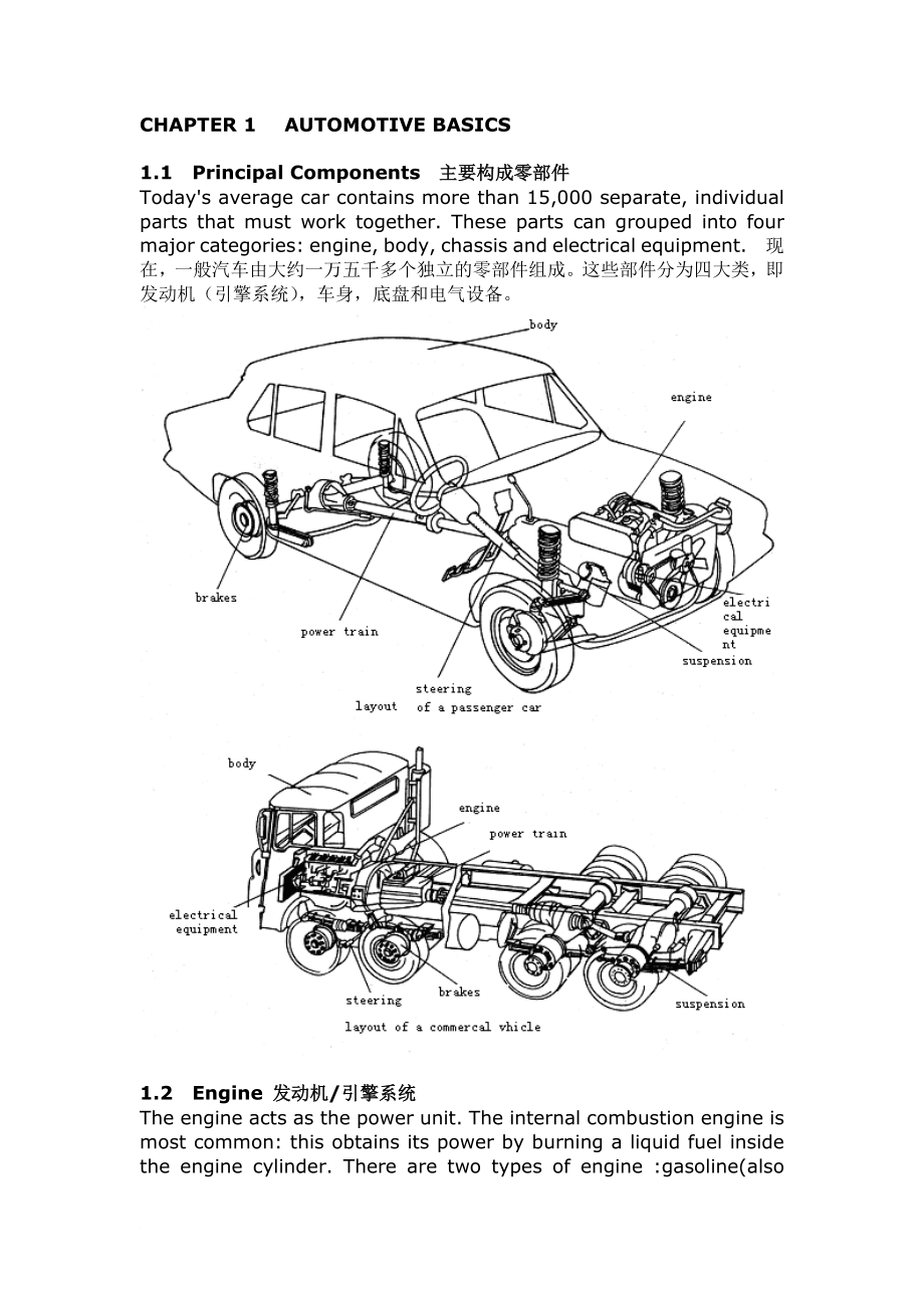 超详细中英图文对照汽车技术解析+机械专业英语词汇_第1页