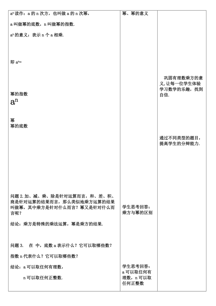 数学人教版七年级上册1.5.1乘方.5乘方教案_第3页