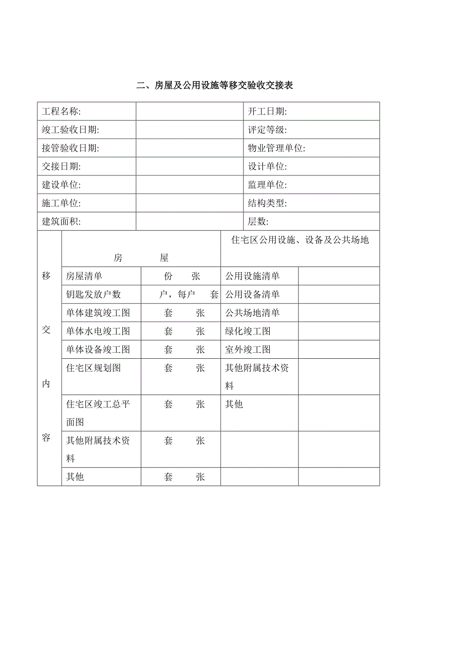 物业交接表格(同名2729)_第3页