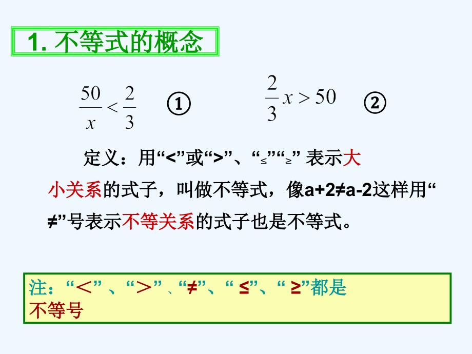 数学人教版七年级下册9.1.1不等式及其解集-_第4页