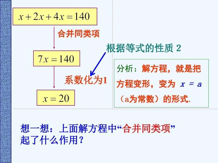 数学人教版七年级上册3.21解一元一次方程（合并同类项）_第5页