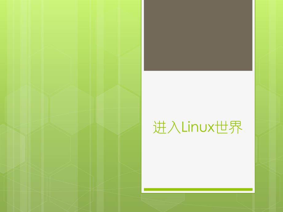 linux 课件 进入linux世界_第1页