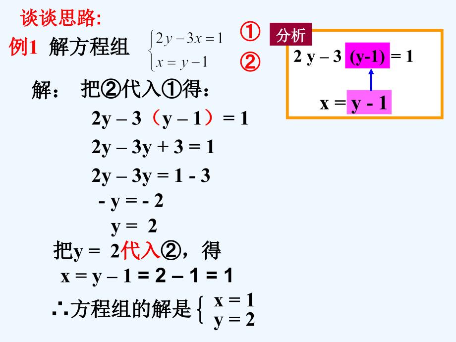 数学人教版七年级下册用代入消元法求解二元一次方程组_第3页