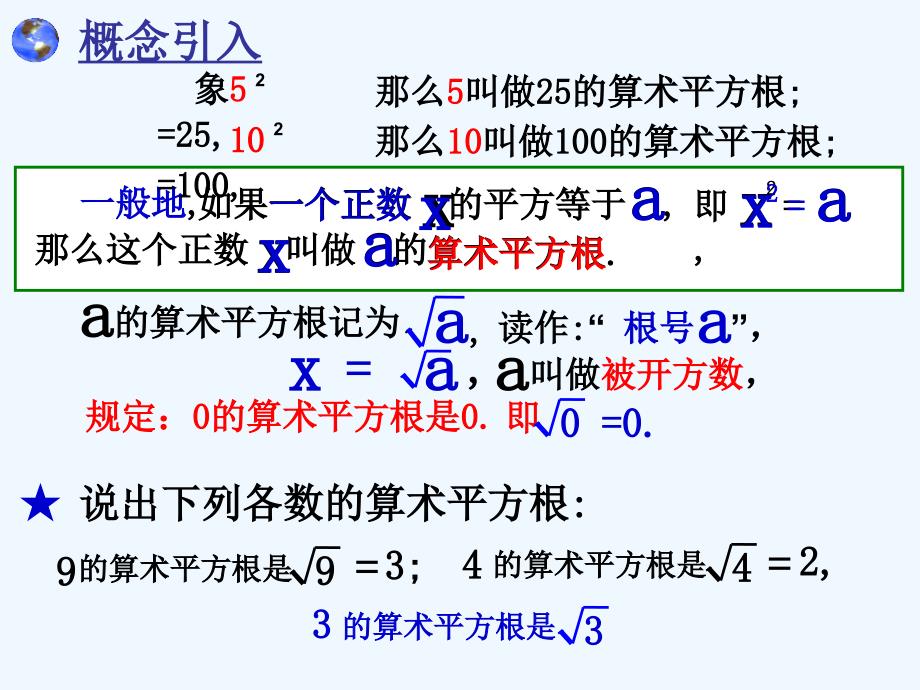 数学人教版七年级下册算术 平方根_第4页