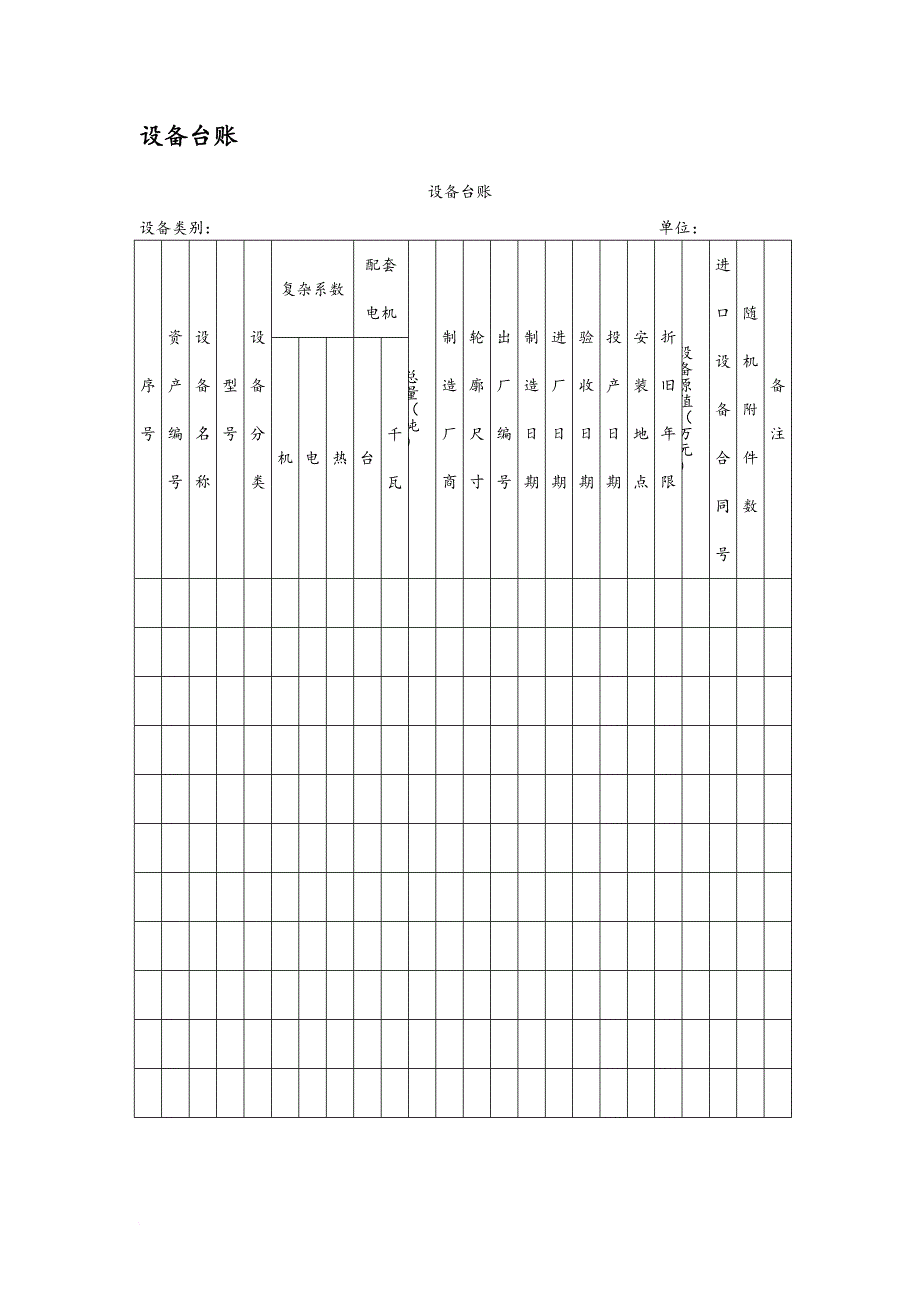 设备管理应用表格大全(同名2800)_第2页