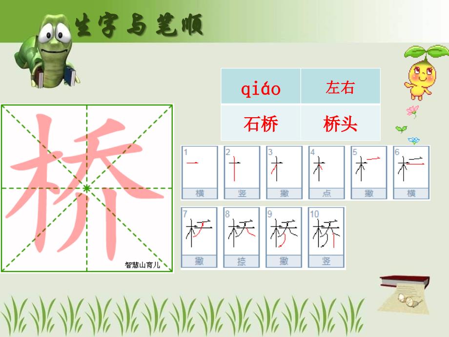 最新部编语文二年级(上册)生字笔顺笔画(第二单元)_第3页