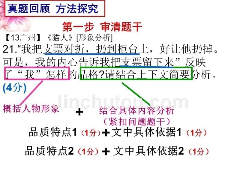 语文人教版七年级下册阅读理解——人物形象分析题复习_第5页