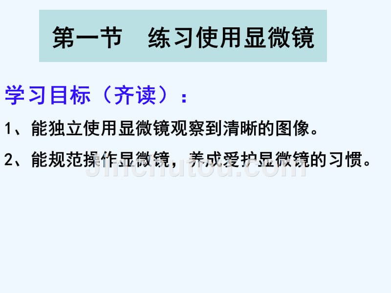 生物人教版七年级上册练习使用显微镜(第二课时)_第3页