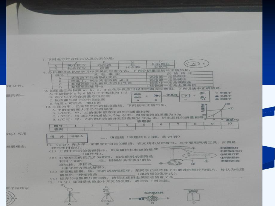 化学人教版九年级下册中考化学模拟试卷_第3页