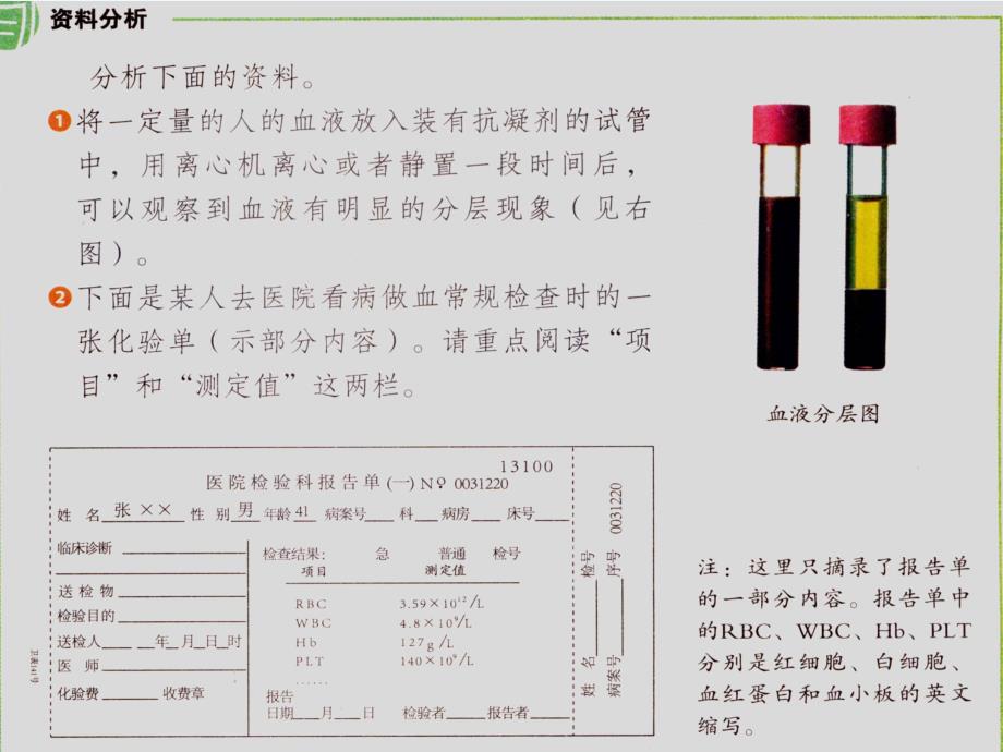 生物人教版七年级下册流动的组织和血液_第4页