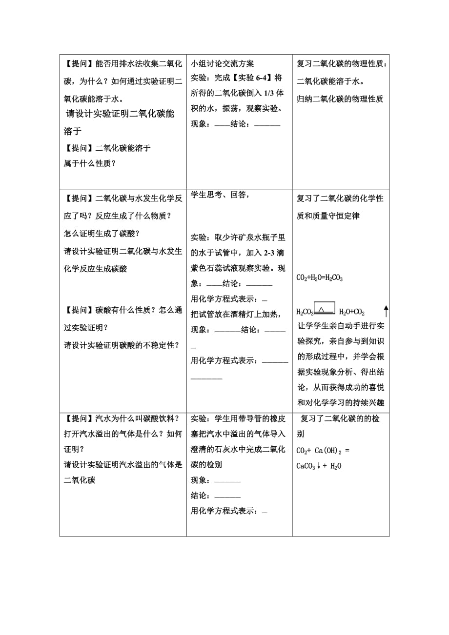 化学人教版九年级上册二氧化碳性质的复习_第4页