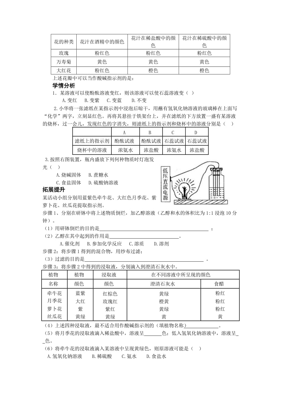 化学人教版九年级下册常见的酸和碱(第一课时)_第2页