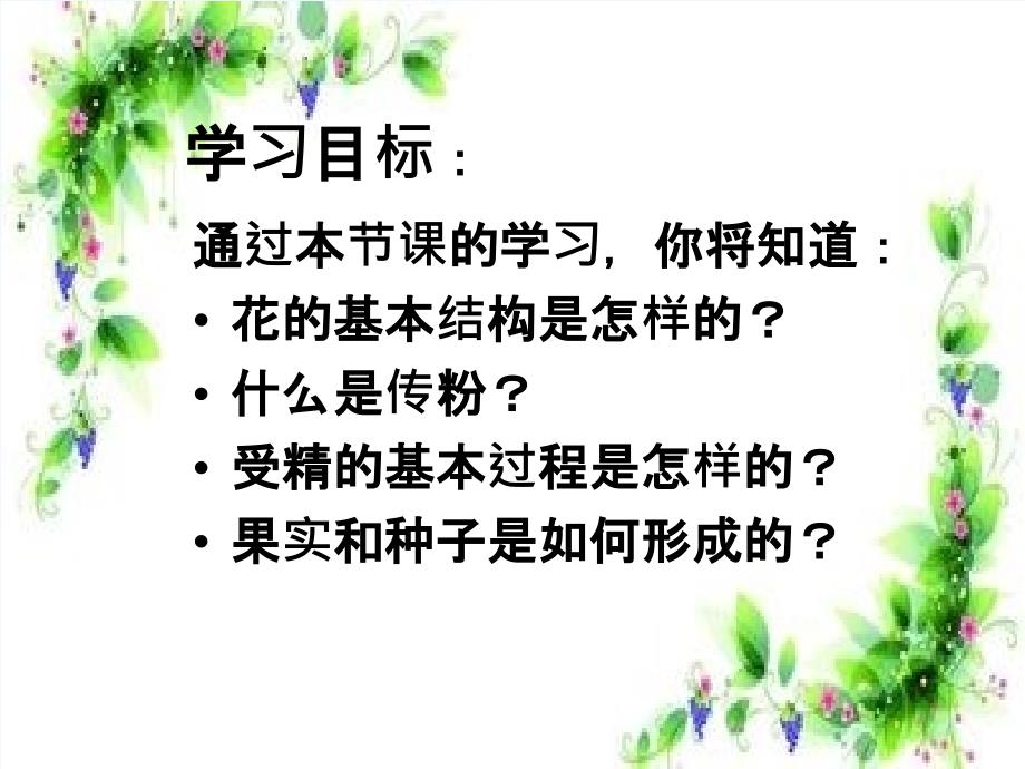 生物人教版七年级上册第二章 被子植物的一生 第三节《开花和结果》_第3页