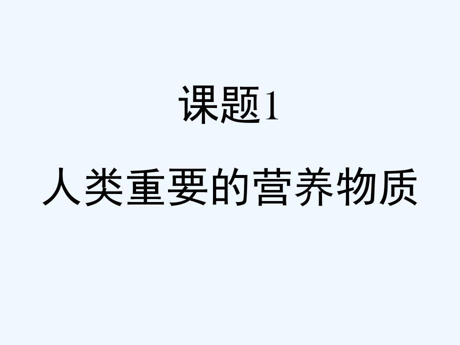 化学人教版九年级下册人重要的营养物质_第1页