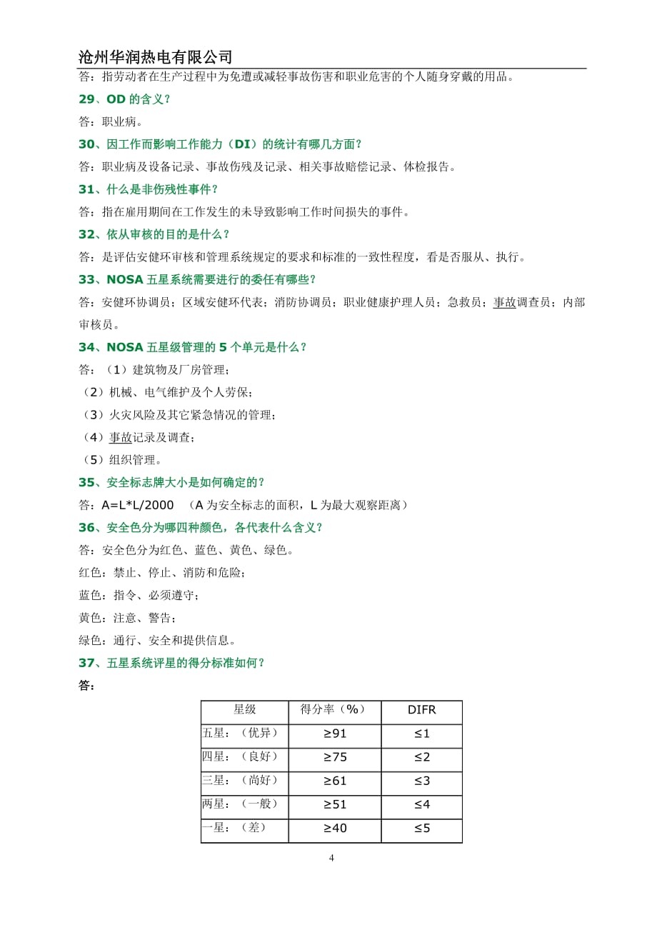 nosa五星审核必备知识沧州华润热电有限公司_第4页