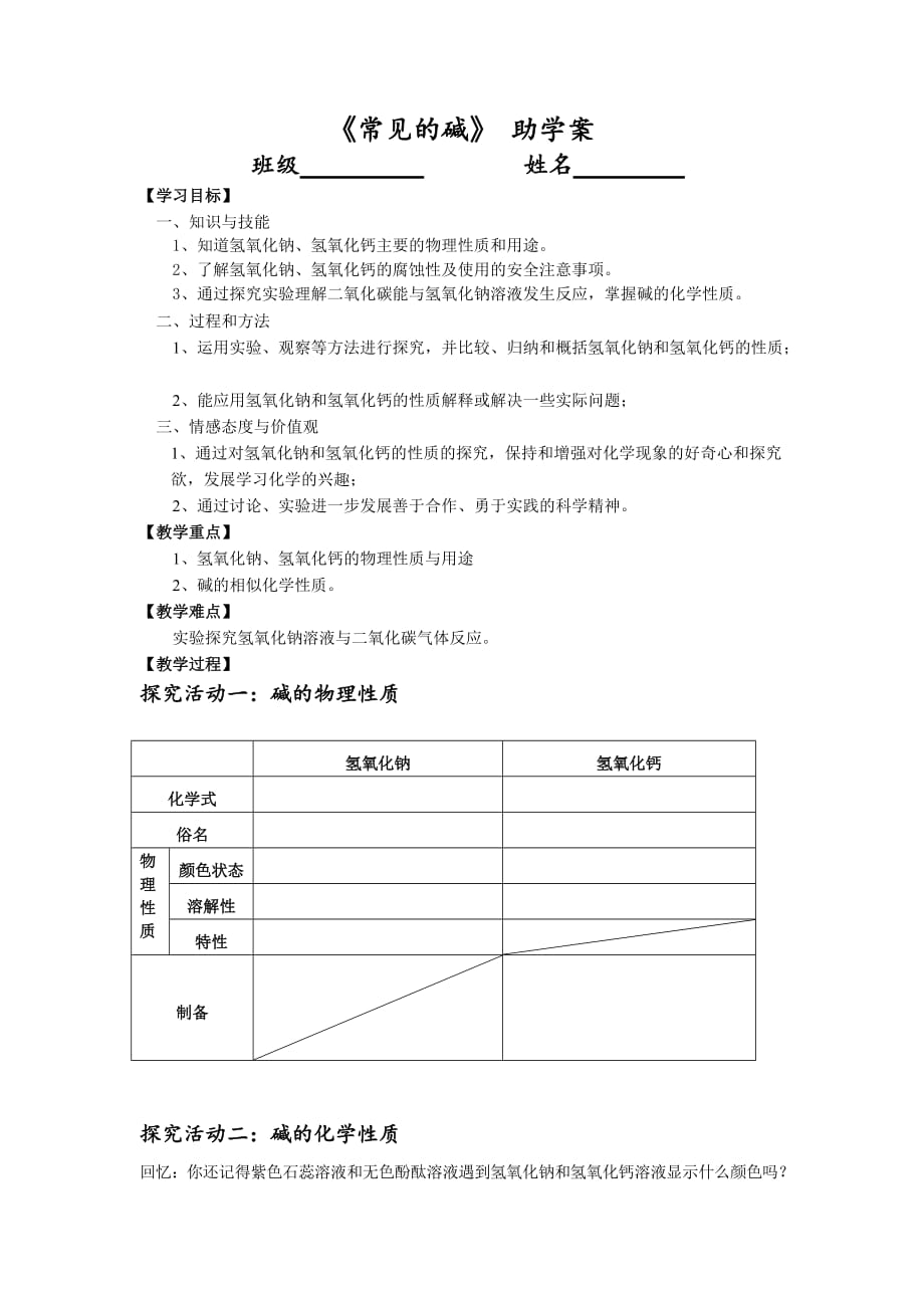 化学人教版九年级下册常见的碱——碱的化学性质_第1页