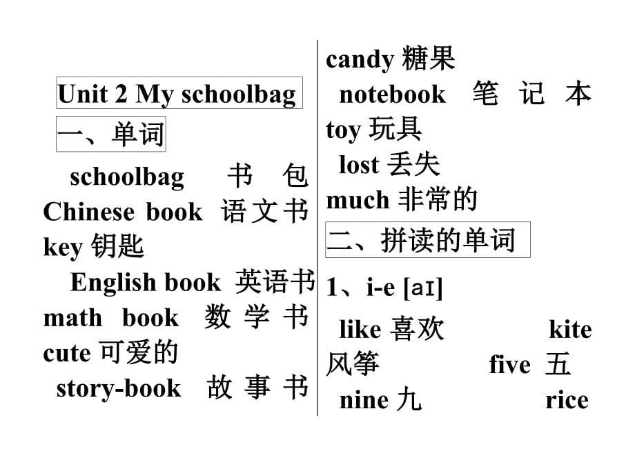 pep小学英语四年级上册期末复习知识点归纳_第5页