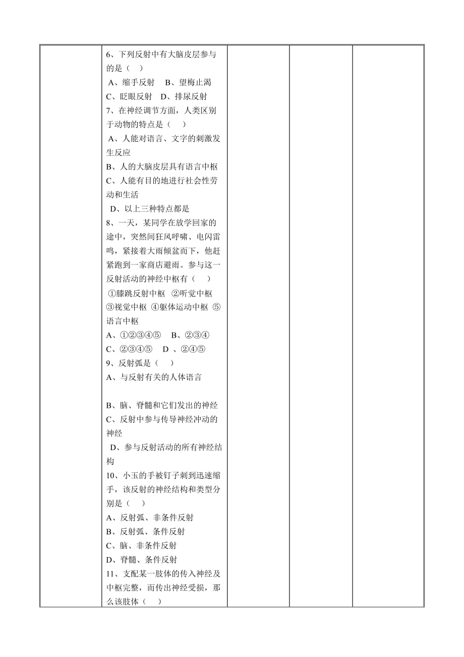 生物人教版七年级下册神经调节基本方式-反射_第4页