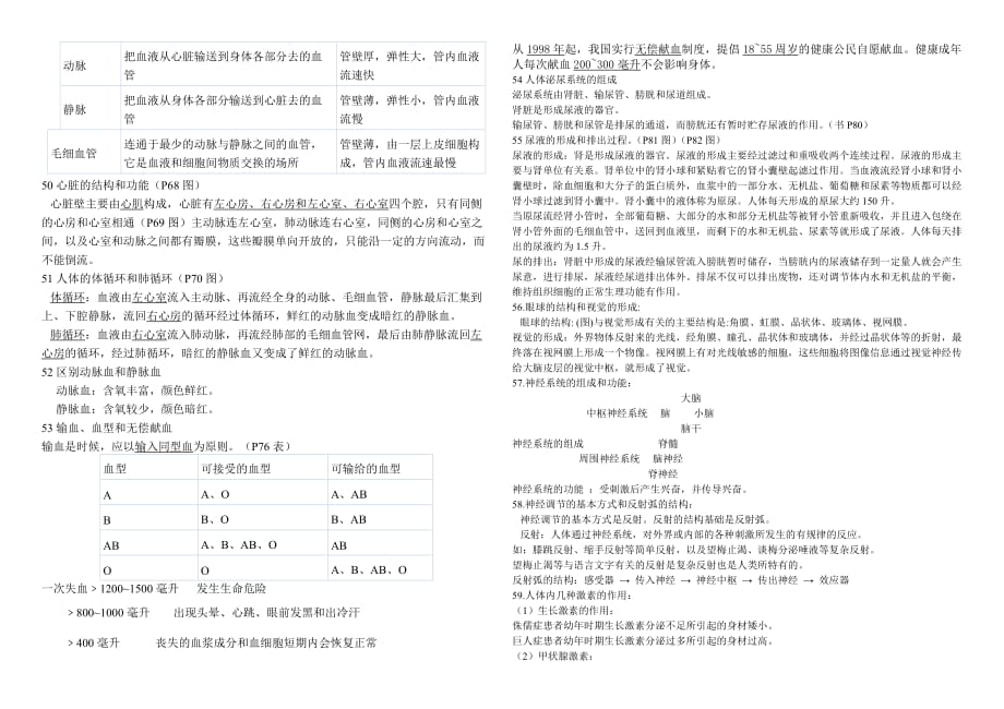 生物人教版七年级上册生物测试_第4页