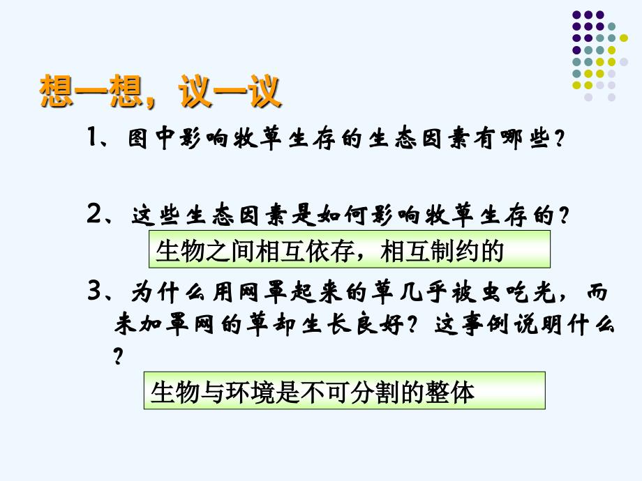 生物人教版七年级上册生物与环境组成生态系统.第二节 生物与环境组成生态系统_第2页