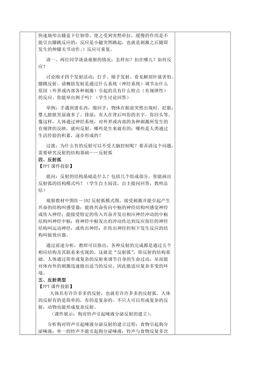 生物人教版七年级下册神经系统组成和神经调节的基本方式_第3页