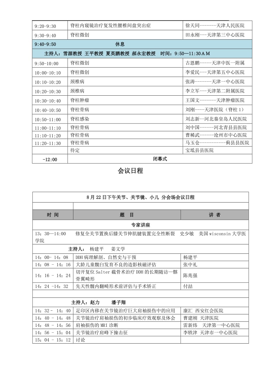 第九届天津医学会骨科学分会年会2013_第4页