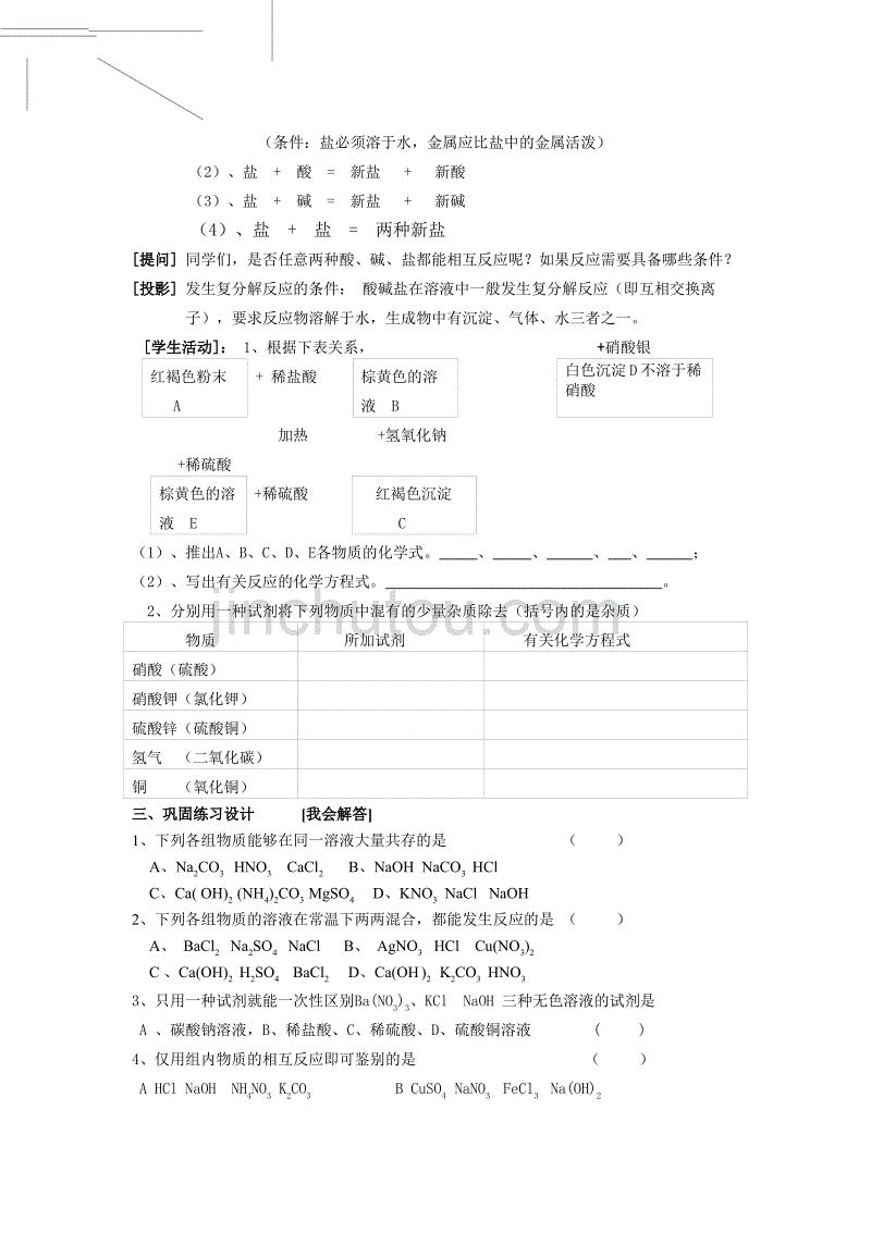 化学人教版九年级下册中考专题复习——酸碱盐_第4页