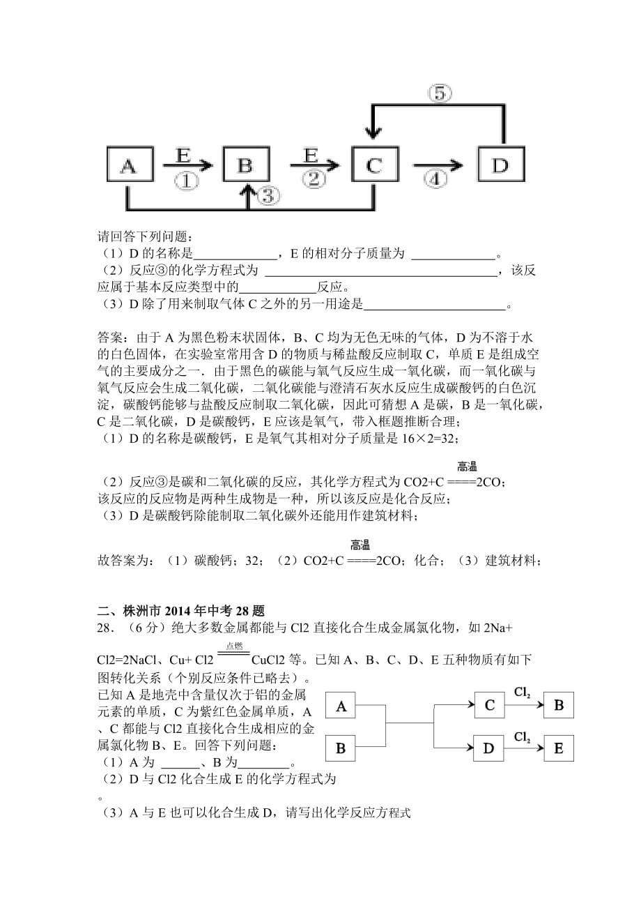 化学人教版九年级下册专题复习（推断题）_第4页