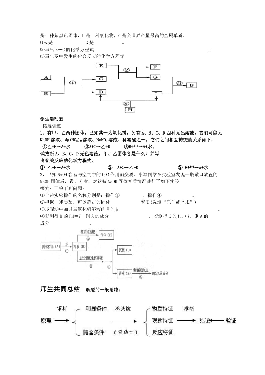 化学人教版九年级下册物质的推断_第4页