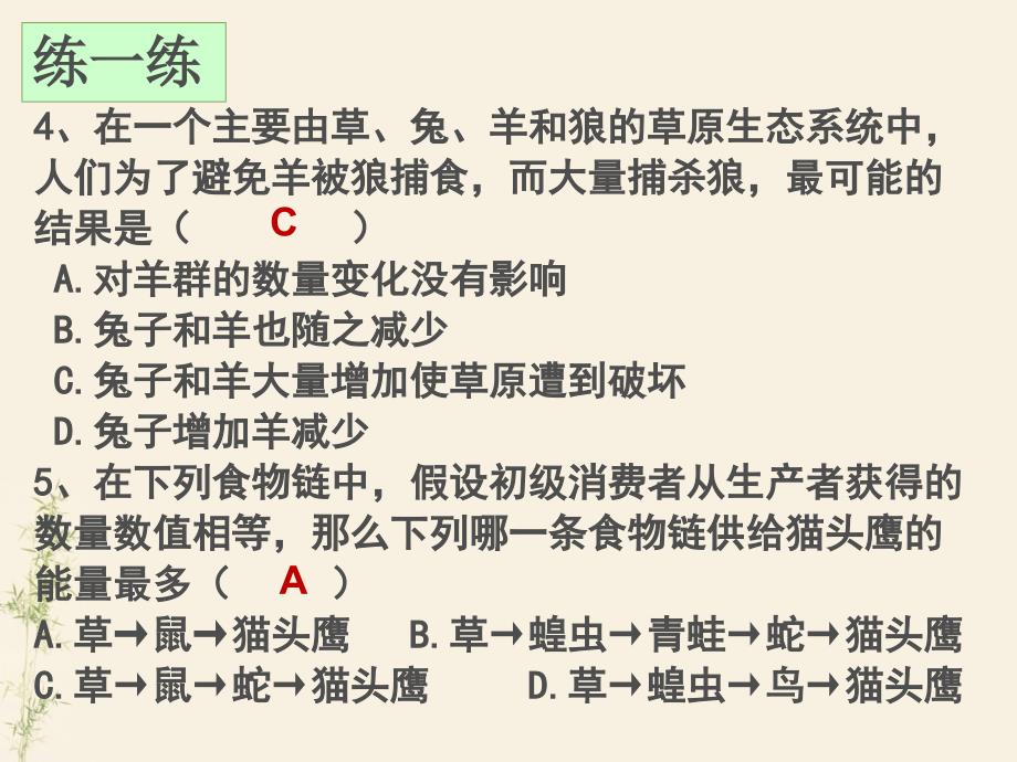 生物人教版七年级上册生物与环境组成生态系统 作业_第2页