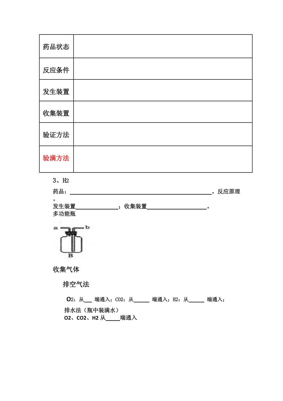 化学人教版九年级上册实验室制取气体学案_第2页