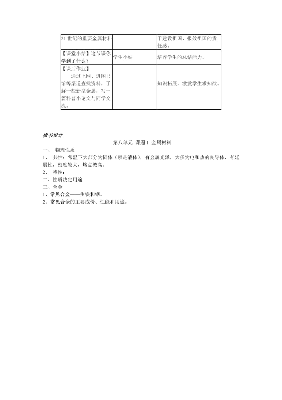 化学人教版九年级下册八单元课题1金属材料_第4页