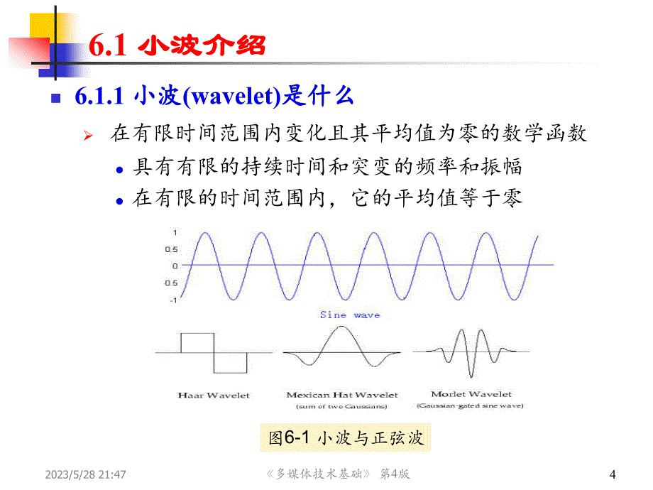 多媒体技术基础 第4版讲稿ppt)chp06 小波与小波变换_第4页