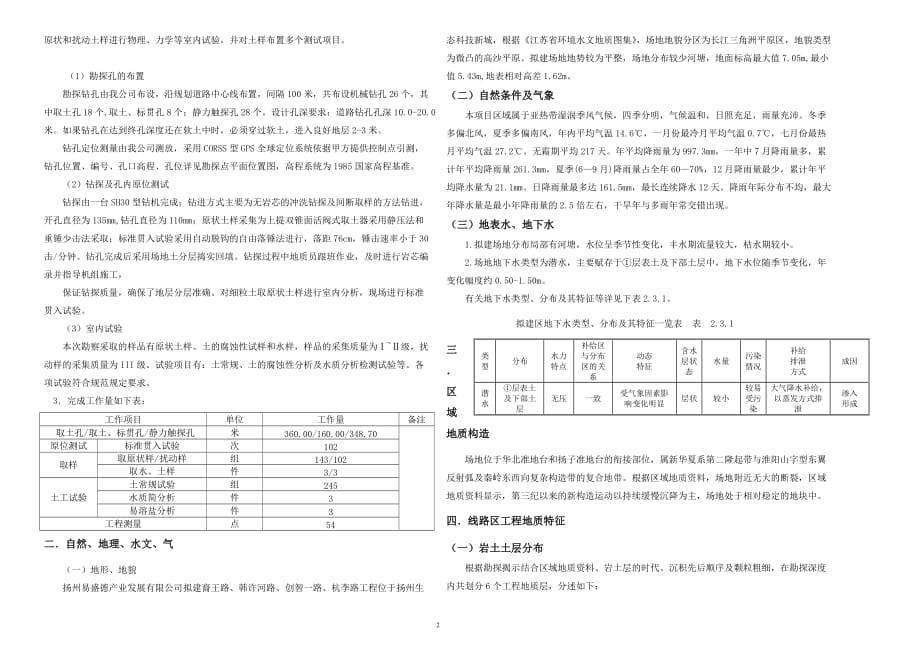 科技新城4条道路工程勘察报告-文字_第2页