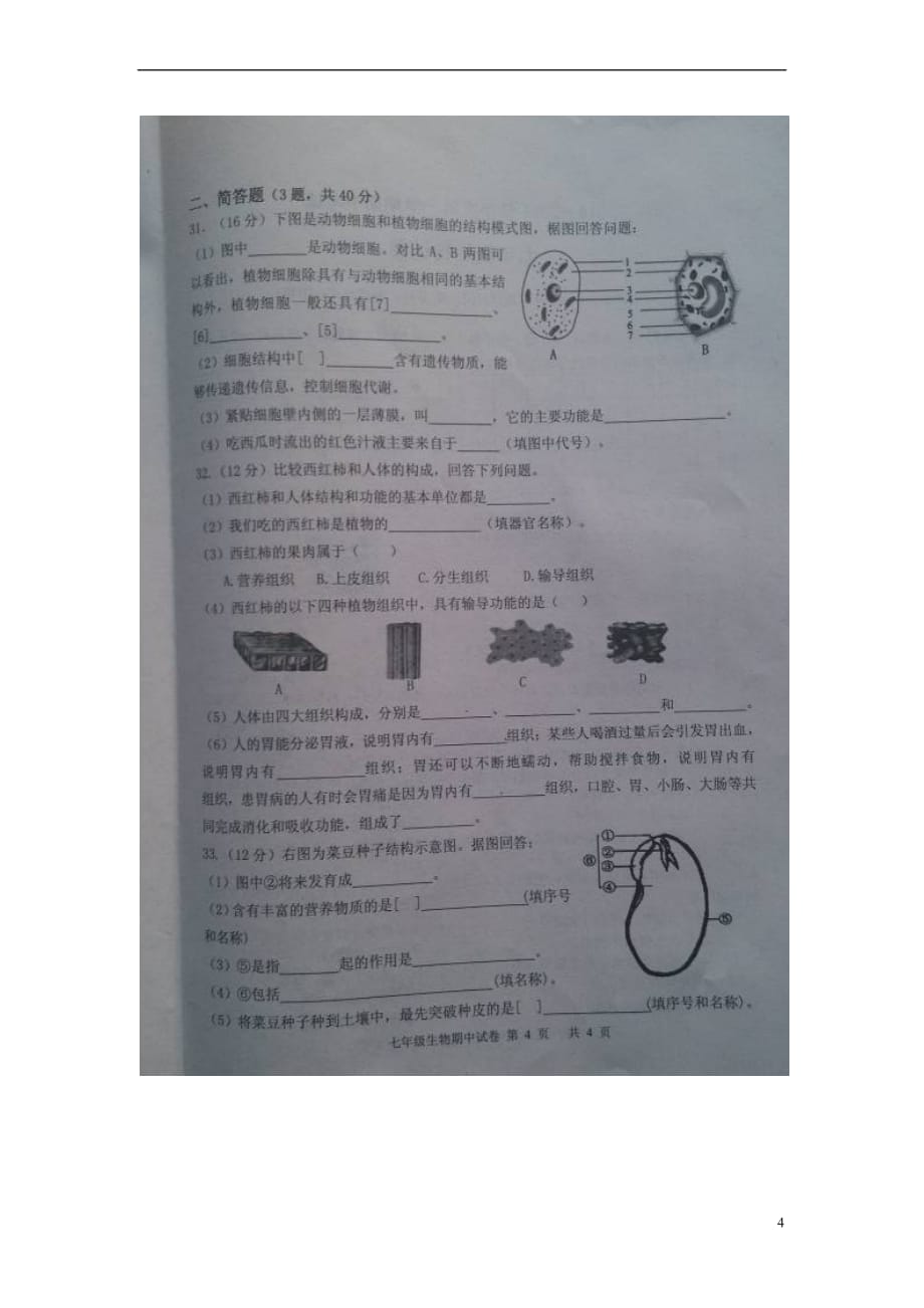 江苏省盐城市建湖县实验初级中学2014-2015学年七年级生解读_第4页