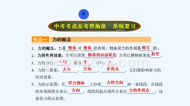 物理人教版八年级下册中考力学复习_第2页