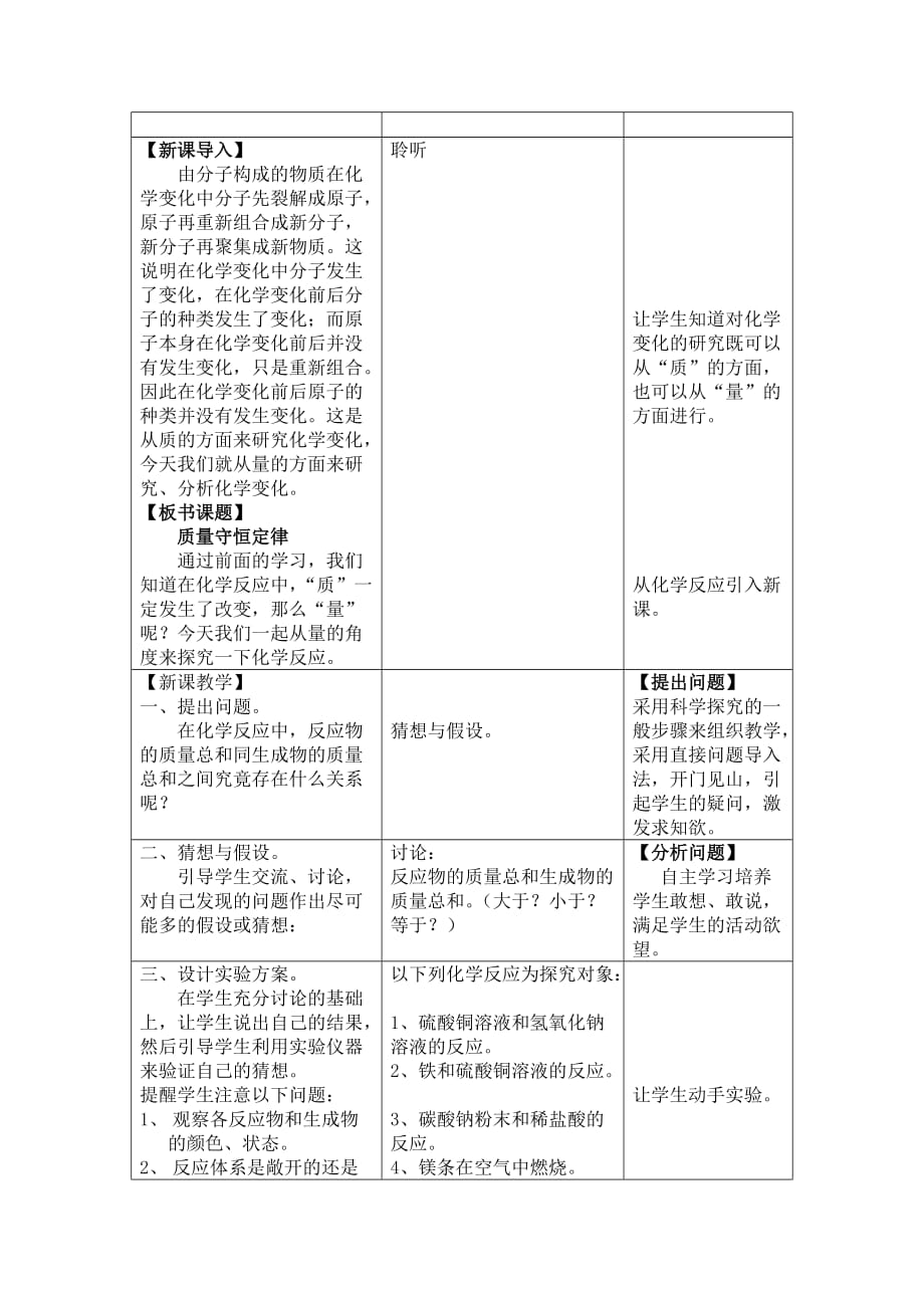 化学人教版九年级上册《质量守恒定律》（第一课时）_第3页