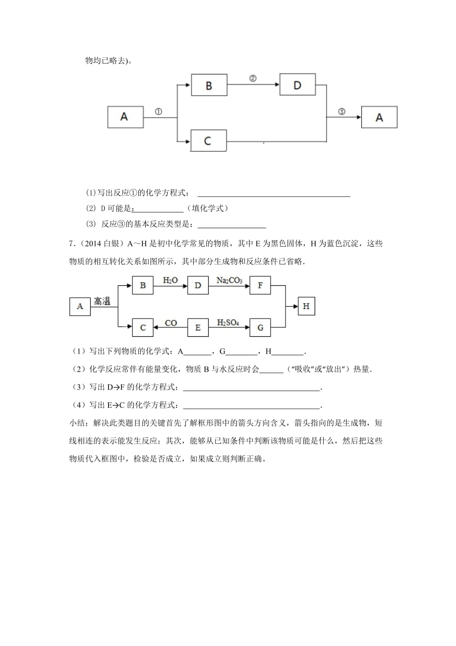 化学人教版九年级下册专题复习-物质的推断_第4页