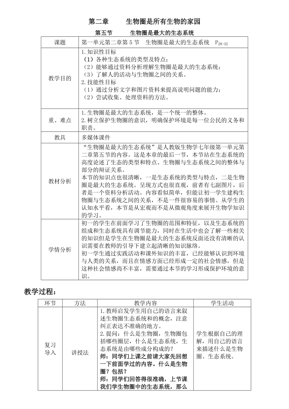 生物人教版七年级上册生物圈是人最大生态系统_第1页