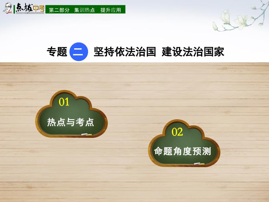 专题部分点拨中考思想品德课件河北版专题2　坚持依法治国建设法治国家_第1页