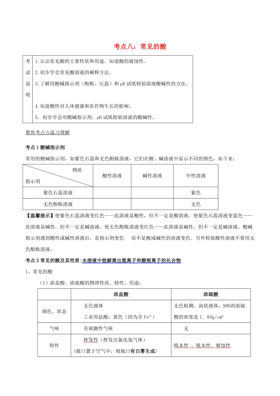 化学人教版九年级下册中考专题复习_第1页