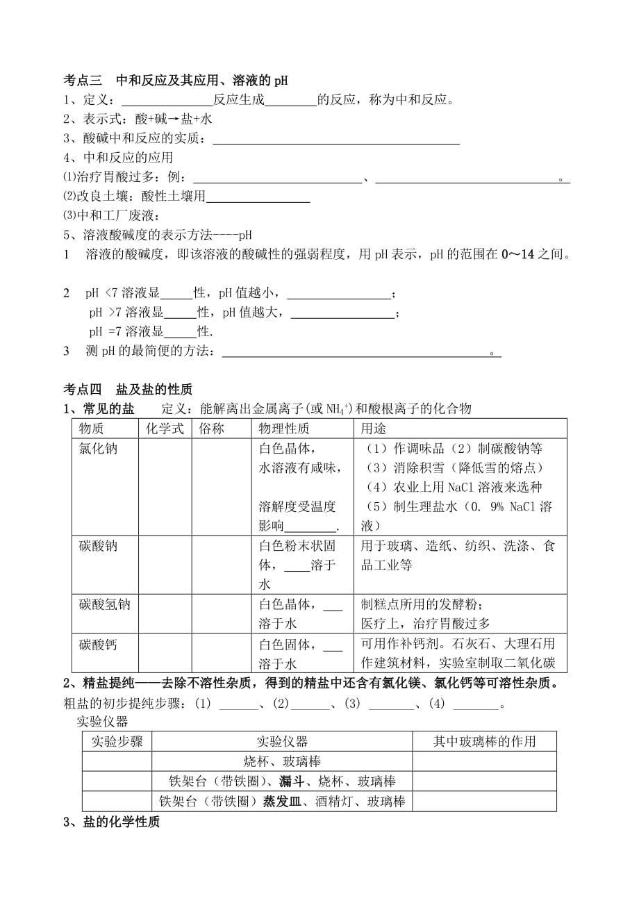 酸碱盐一轮复习学案_第2页