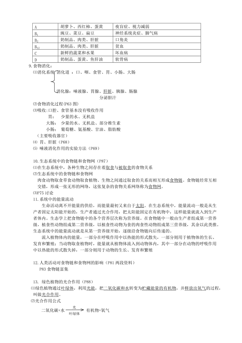 苏科版生物会考知识点复习_第2页