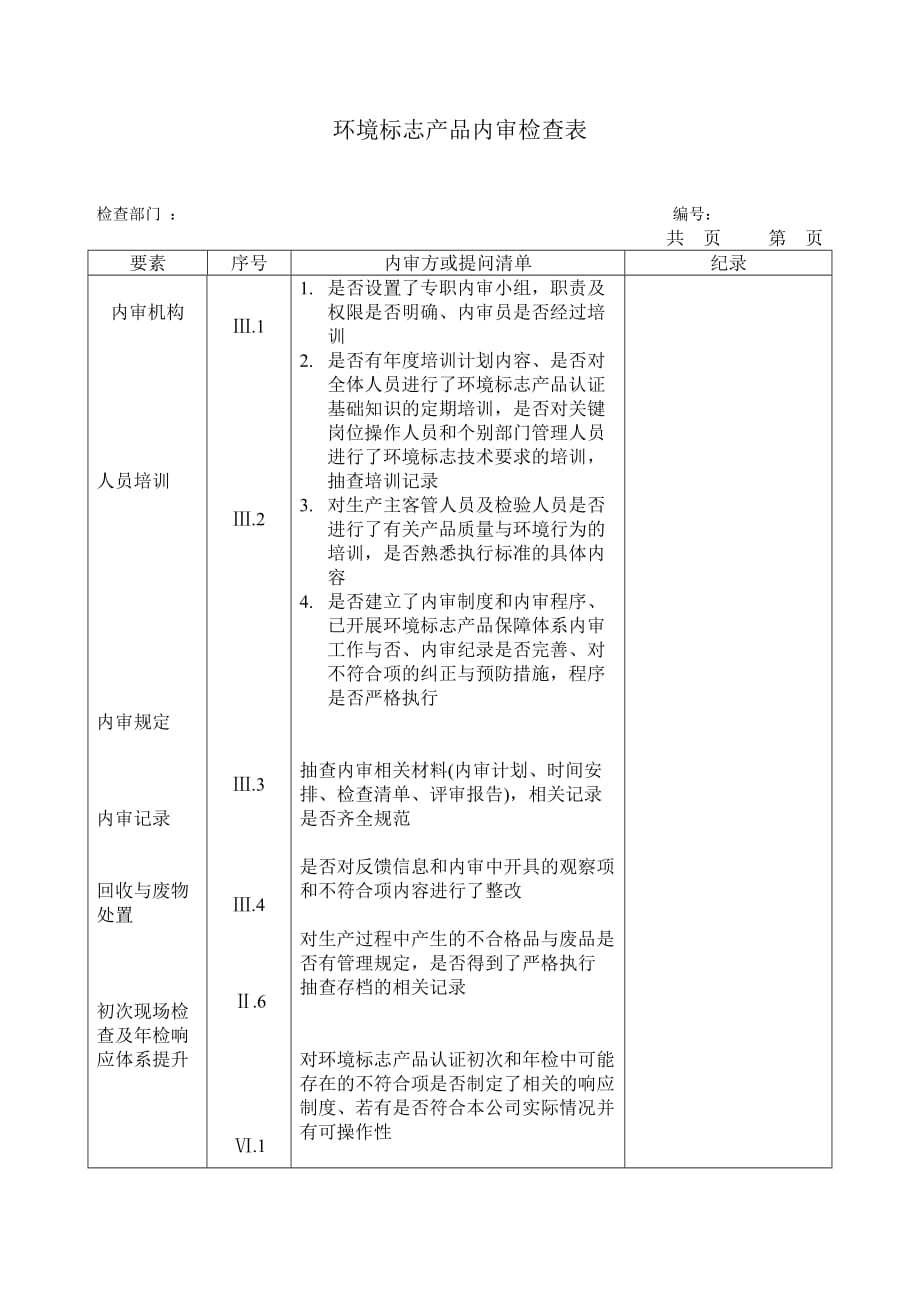 环标内审检查表[1]_第2页